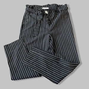 89th Madison Pinstriped Stretch Paperbag Waist Pants
